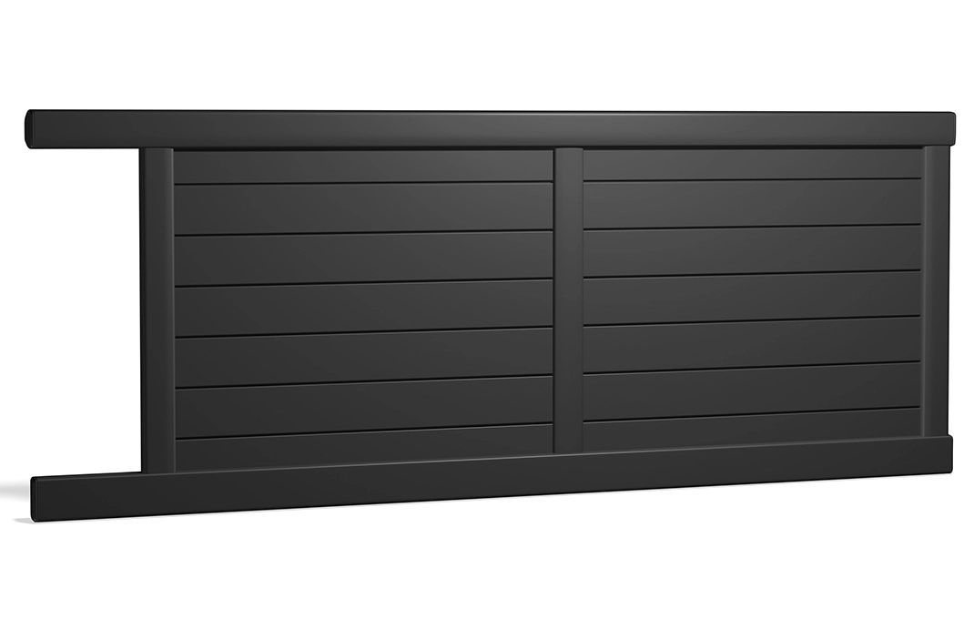 portail en aluminium aragats coulissant noir Prefalu