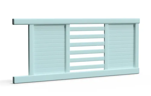 portail en aluminium stano coulissant vert menthe Prefalu