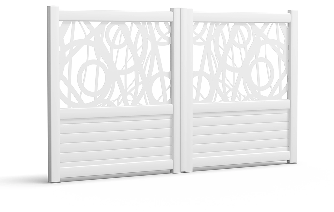 portail en aluminium vanoise battant blanc Prefalu