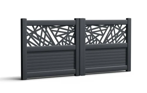 portail en aluminium thiel battant noir mat Prefalu