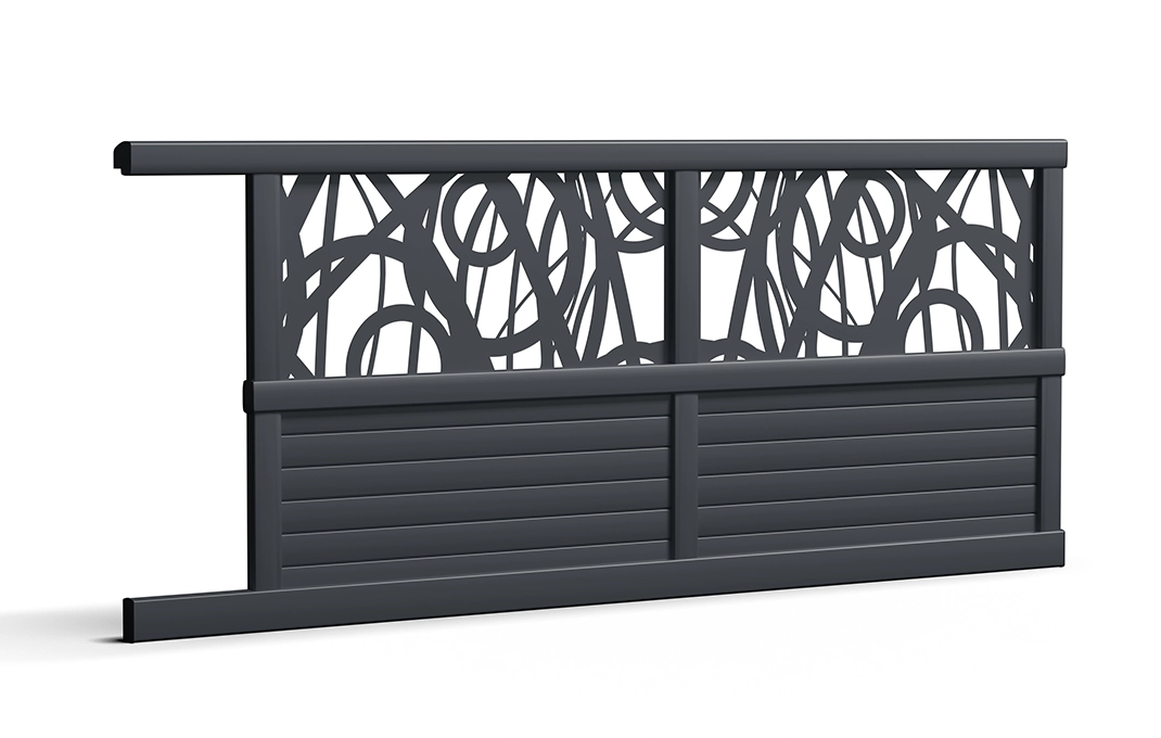 portail en aluminium vanoise coulissant noir mat Prefalu