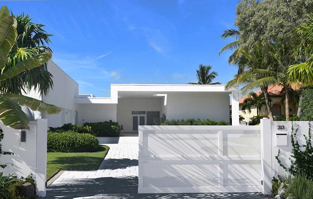 Mise en situation portal therai coulissant blanc prefalu