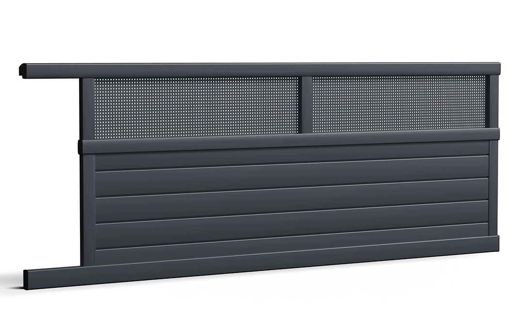 portail en aluminium tchersky coulissant noir mat Prefalu