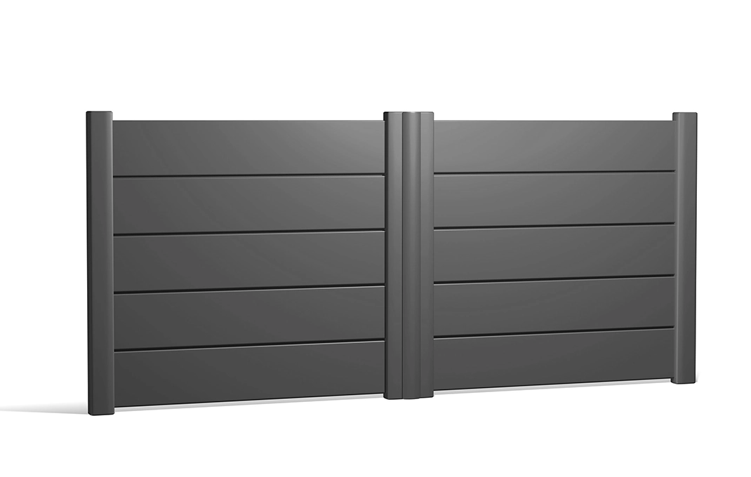 portail en aluminium belledonne battant gris Prefalu