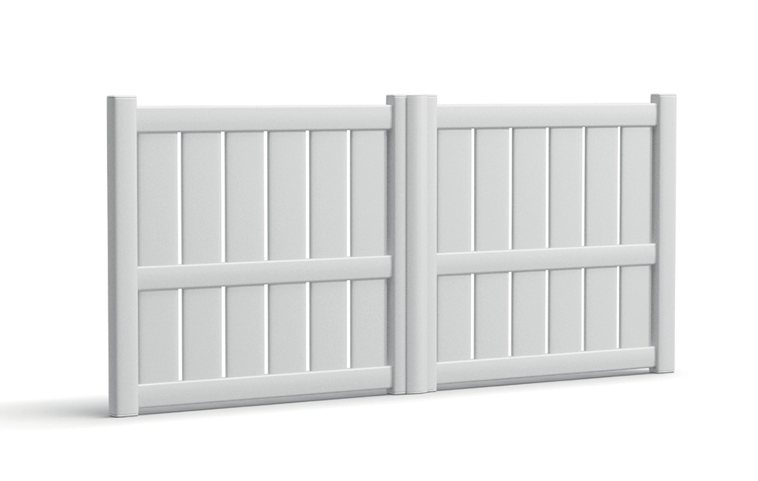 portail en aluminium brazeau battant blanc Prefalu