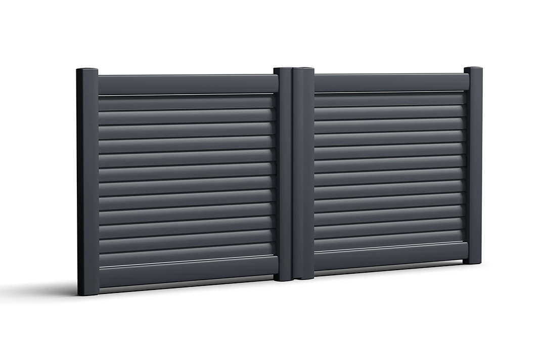 portail en aluminium mary battant noir Prefalu