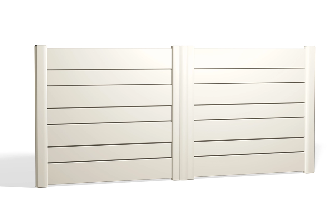 portail en aluminium pilat battant blanc Prefalu