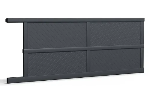 portail en aluminium aigoual coulissant noir Prefalu