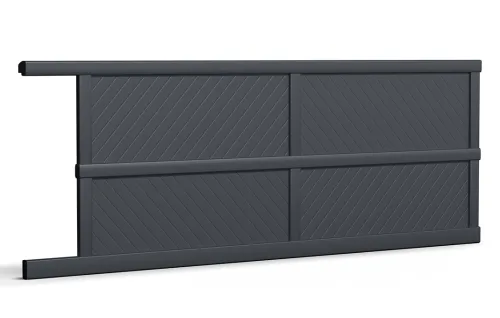 portail en aluminium avaloirs coulissant noir Prefalu