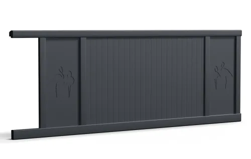 portail en aluminium kast deluxe coulissant noir Prefalu