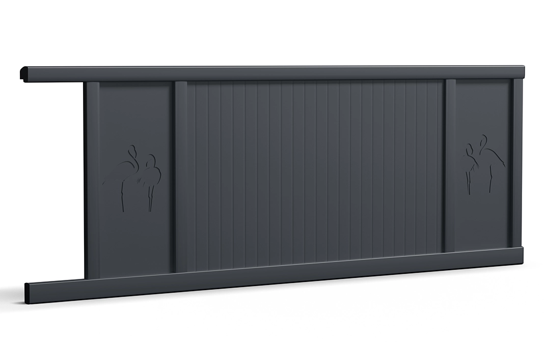 portail en aluminium kast deluxe coulissant noir Prefalu