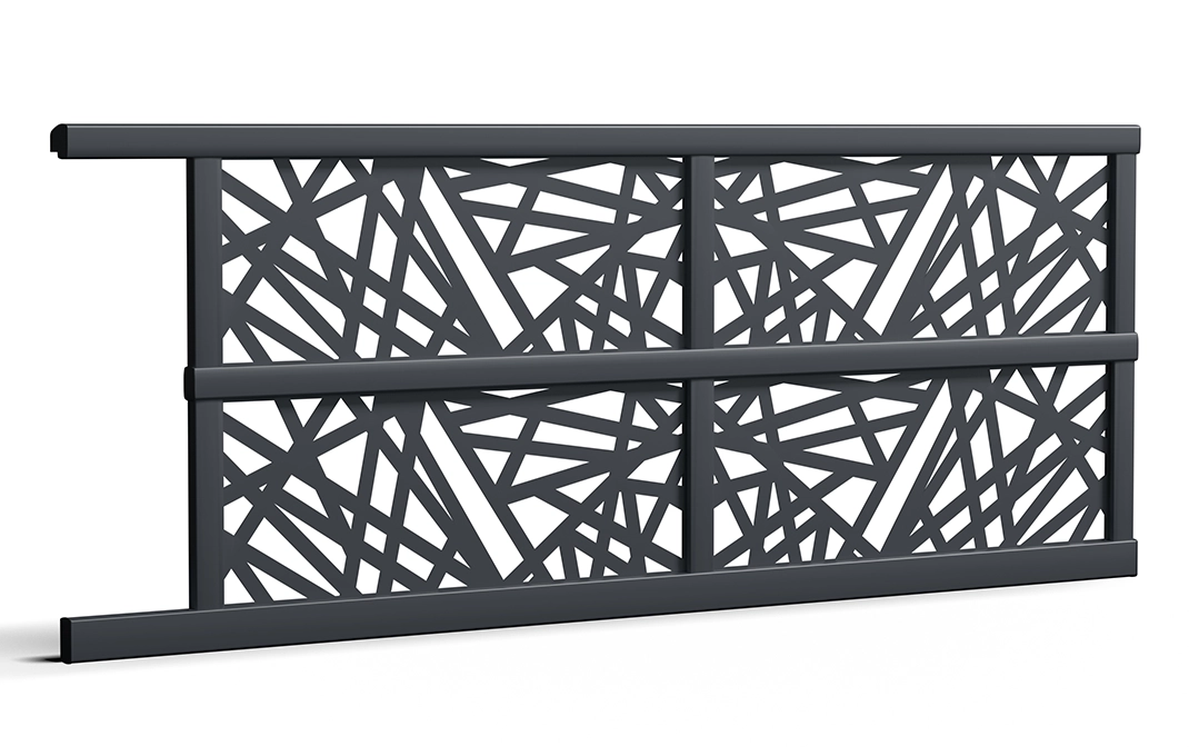 portail en aluminium marcy coulissant noir Prefalu