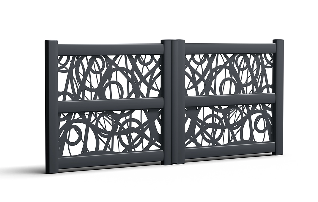 portail en aluminium maurienne battant noir Prefalu