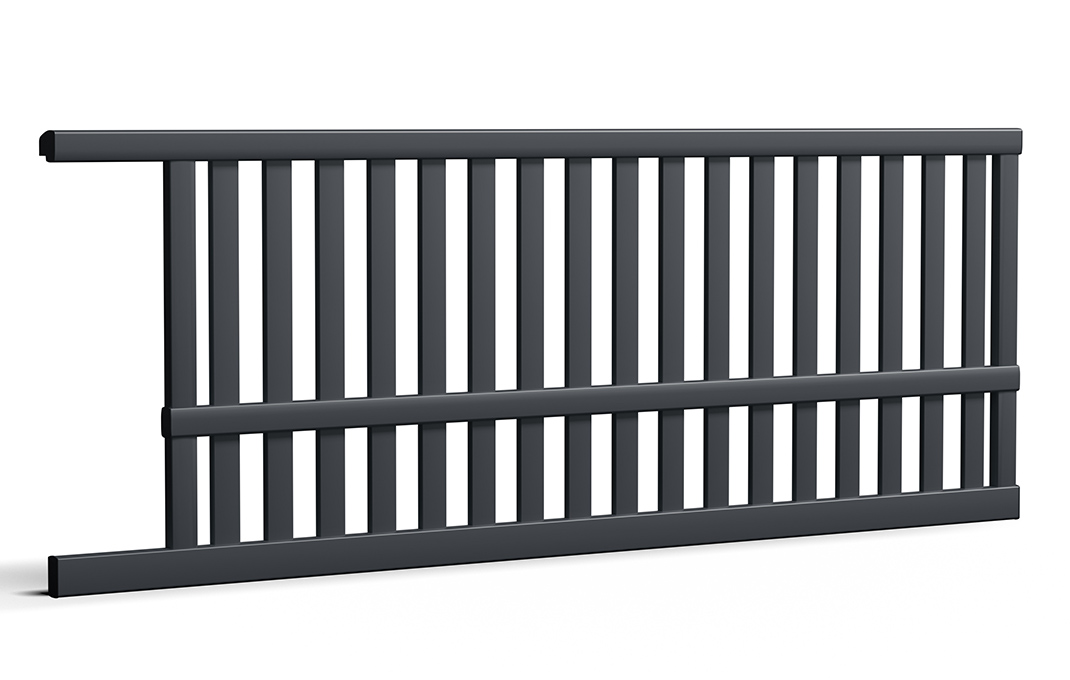 portail en aluminium morvan coulissant noir Prefalu