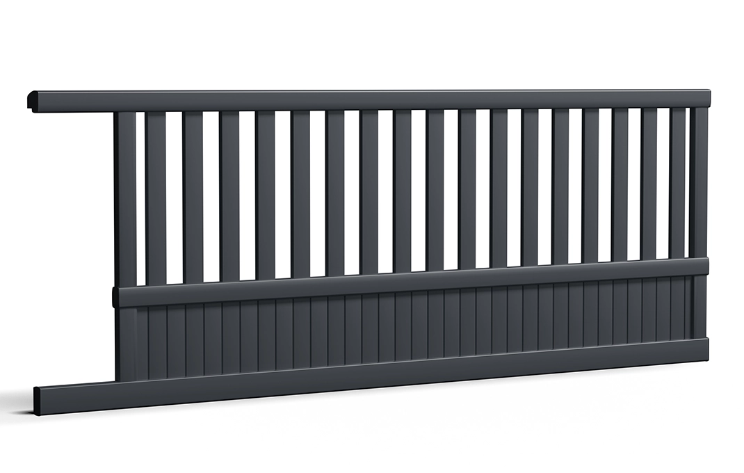 portail en aluminium pinde coulissant noir mat Prefalu