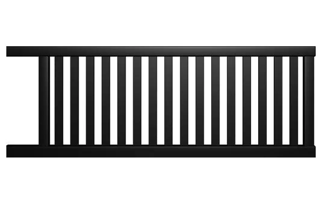 portail en aluminium alpe coulissant noir Prefalu