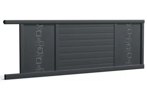 portail en aluminium macchu coulissant noir Prefalu