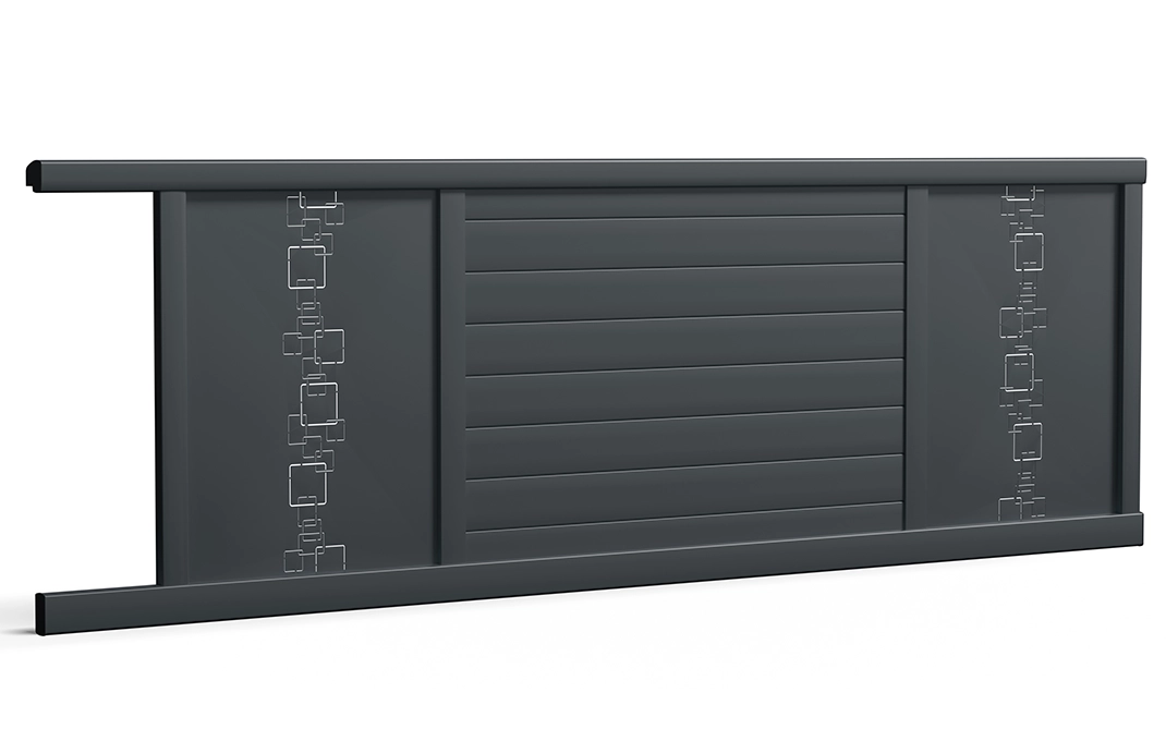 portail en aluminium macchu coulissant noir Prefalu